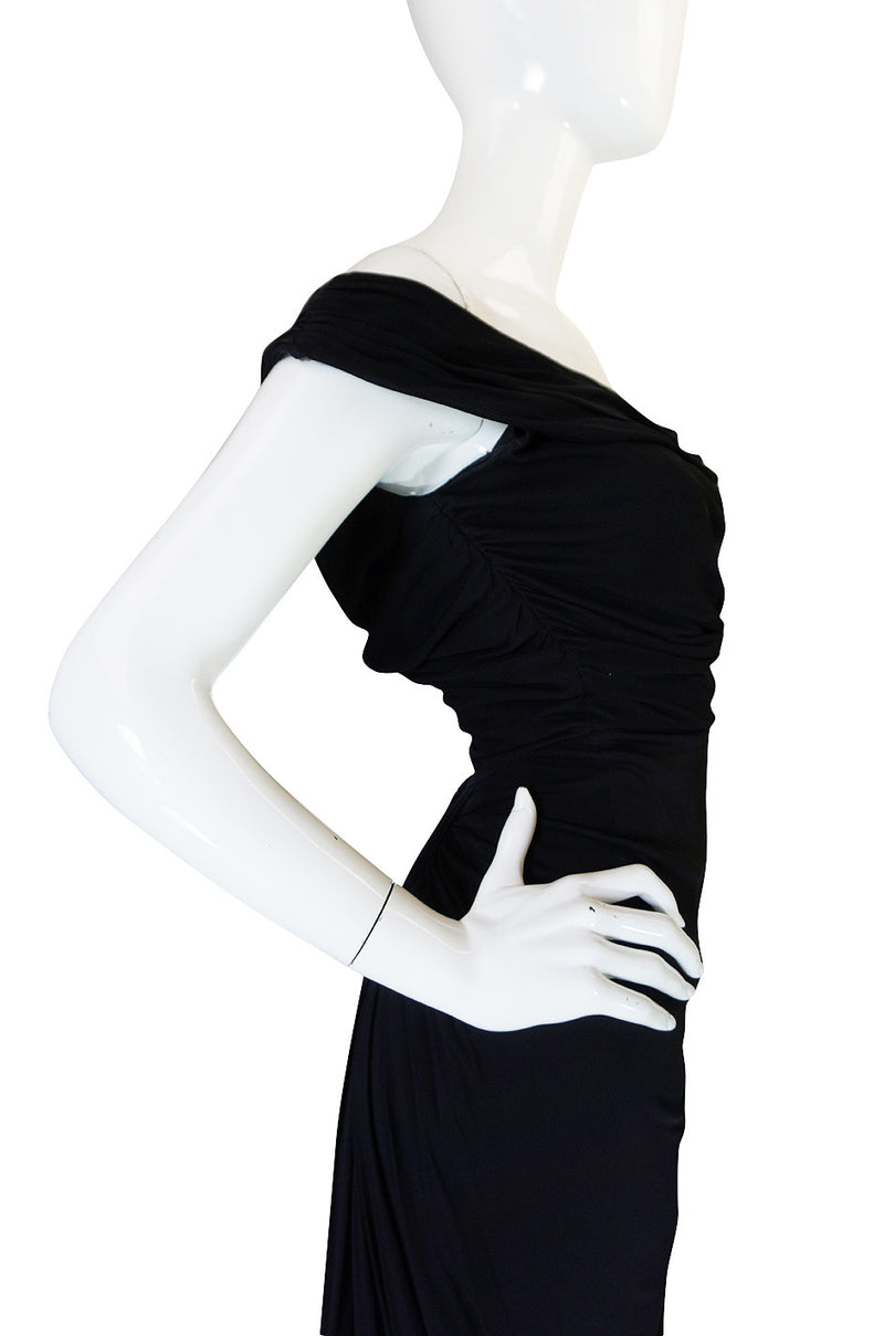 Extraordinary 1940s Ceil Chapman Attr Jersey Dress