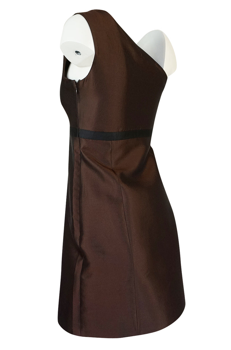 S/S 2005 Prada Runway Look 48 One Shoulder Embellished Silk Dress