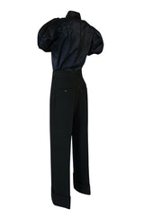 F/W 2002 Prada Runway Look 19 Navy Top & Black Pants Set