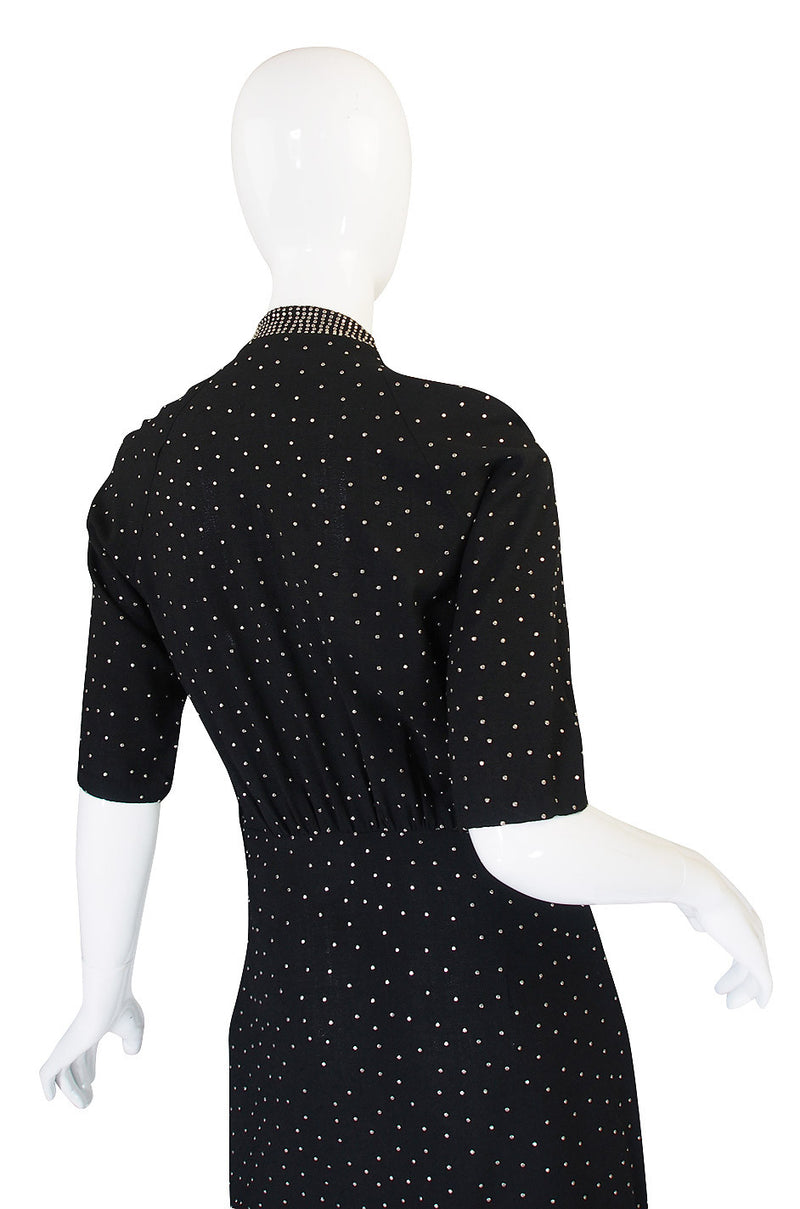 Rare 1940s Eisenberg and Sons Studded Dress