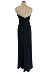 Spring 1998 Valentino Haute Couture Strapless Dress w Elaborately Beaded & Sequin Skirt
