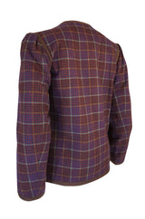 c1966-1970 Yves Saint Laurent Classic Box Cut Plaid Jacket