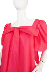 c1977 Yves Saint Laurent Pink Russian Peasant Top