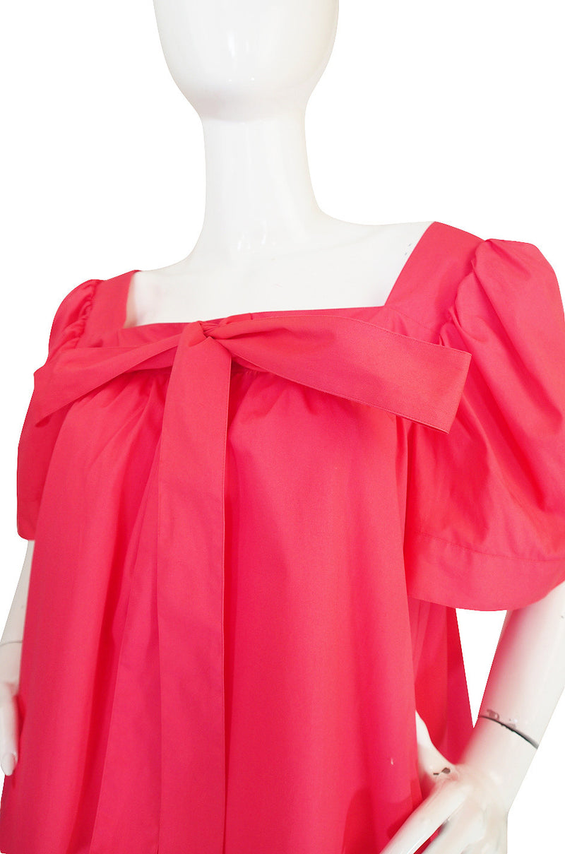 c1977 Yves Saint Laurent Pink Russian Peasant Top