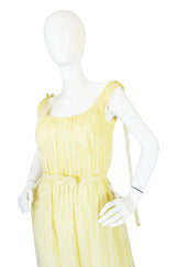 F/W 2005 Alexander McQueen Documented Runway Yellow Silk Dress