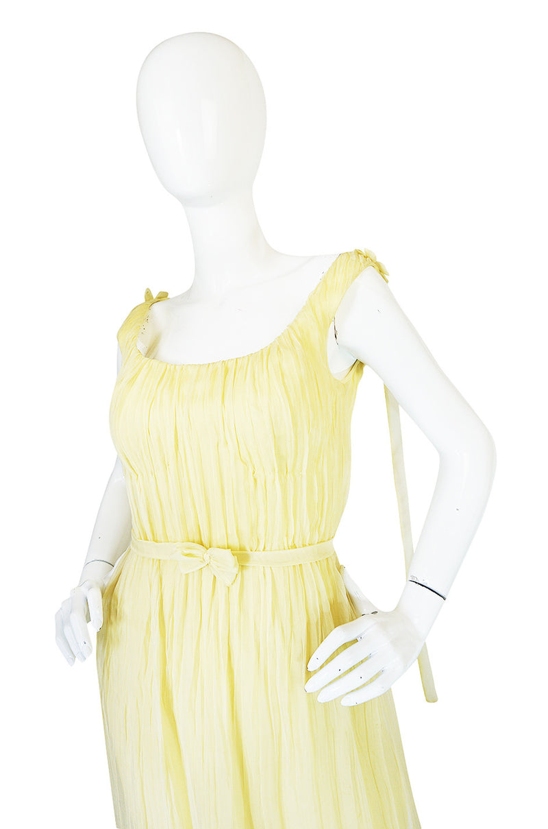 F/W 2005 Alexander McQueen Documented Runway Yellow Silk Dress