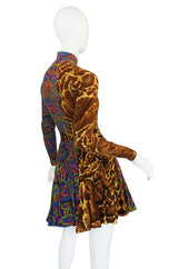 1990s Versace Jeans Couture Leopard Body Suit & Skirt