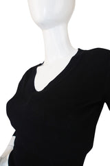 Recent V Neck Azzedine Alaia Light Knit Black Sweater