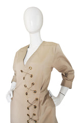 Rare 1980s Yves Saint Laurent Safari Dress
