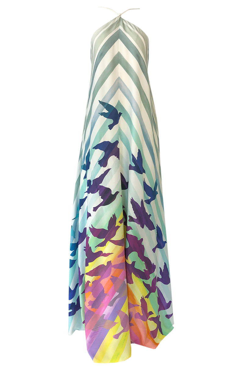 Spring 2016 Mara Hoffman Rainbow Bird Caftan Halter Unworn Dress