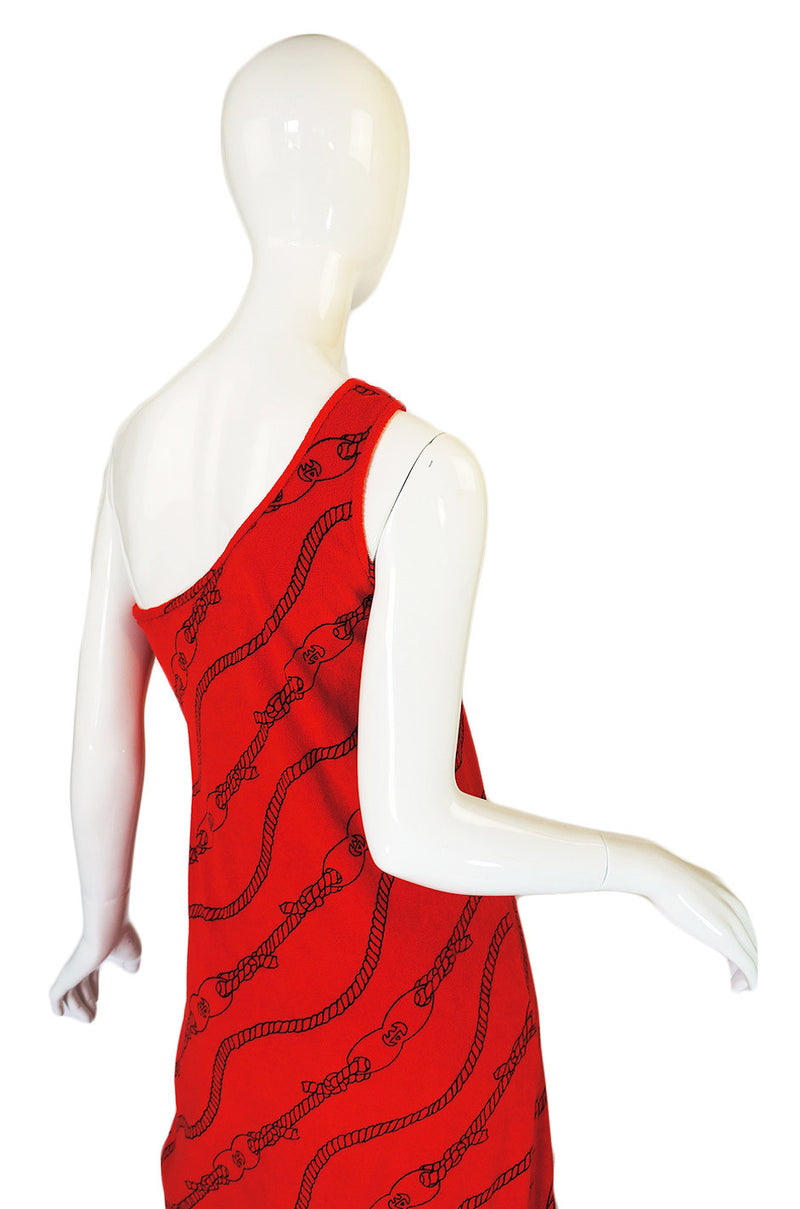1970s Gucci One Shoulder Maxi Dress
