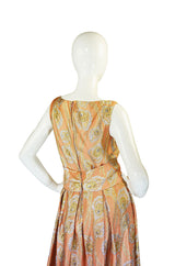 1950s Ceil Chapman Silk Brocade Gown