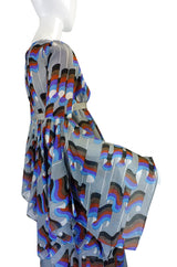 1970s Balloon Flutter Sleeve Jean Varon