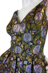 1960s Metallic Silk Brocade Pat Sandler