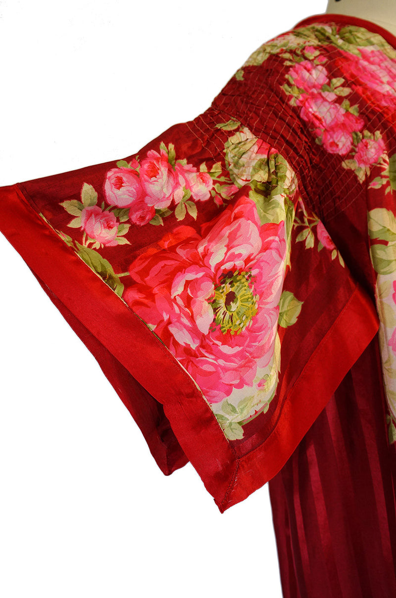 Victorian Printed Silk Boudoir Wrapper