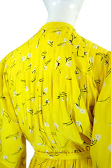 1970s Yellow Cotton Hanae Mori Dress