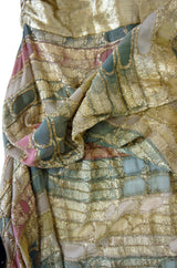 Sublime 1920s Silk & Lame Flapper Dress