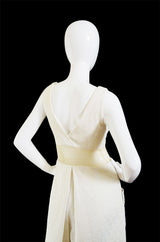 1960s Mesh Inset Brocade Jumpsuit