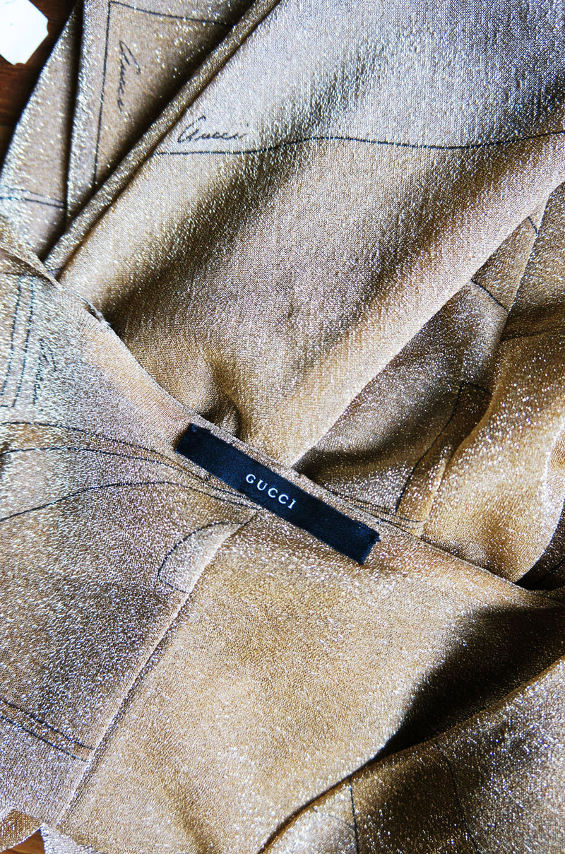 F/W 2000 Tom Ford for Gucci Gold Top