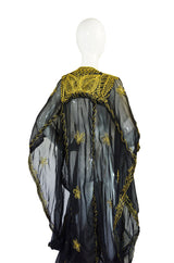 1970s Hippie Chic Embroidered Caftan