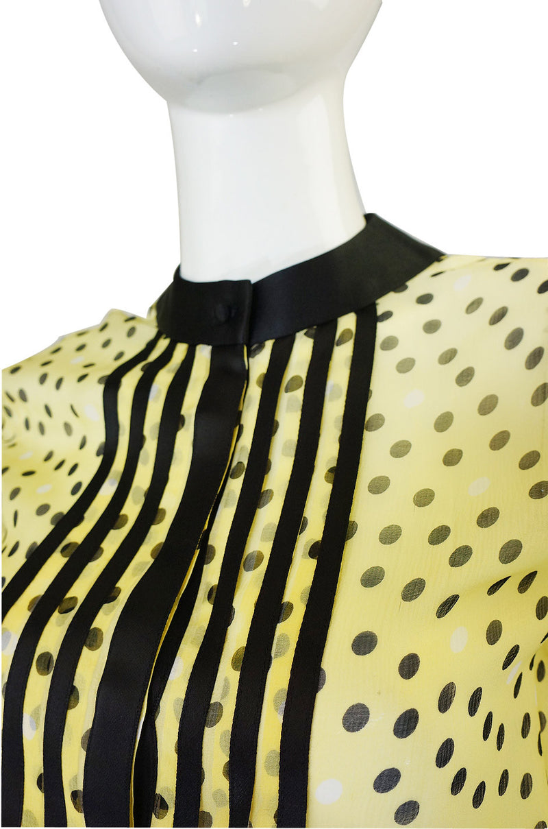1970s Dotted Silk Ombre Geoffrey Beene