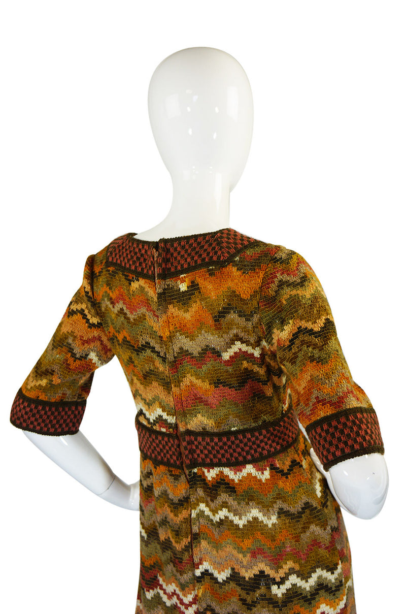 1970s Iconic Jean Varon Knit Maxi Dress