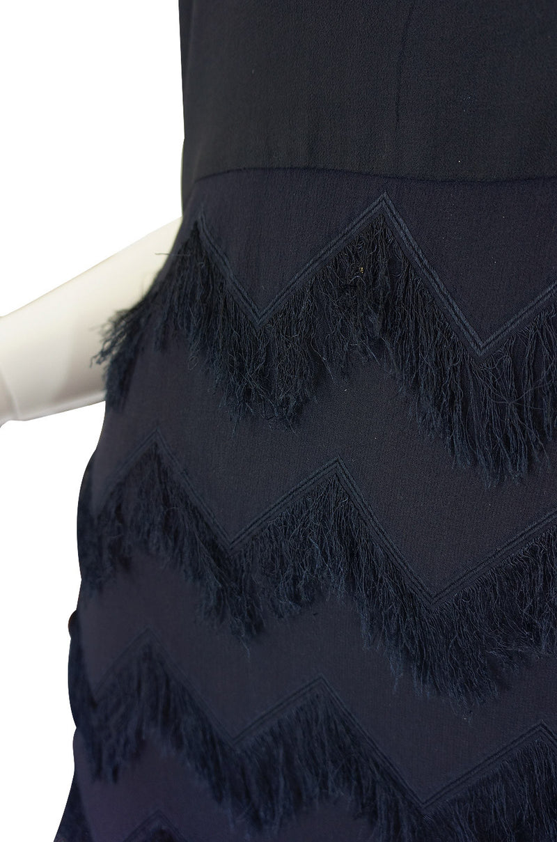 1980s Bill Blass Silk Chiffon Dress