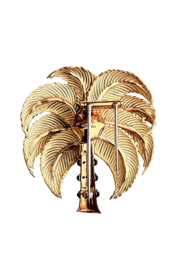 TIFFANY & CO. Diamond Gold Palm Tree Brooch