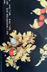 TIFFANY & CO. Diamond Coral Acorn Brooch 1967