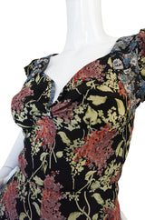 1970s Pretty Jeff Banks Printed Floral Swing Dress