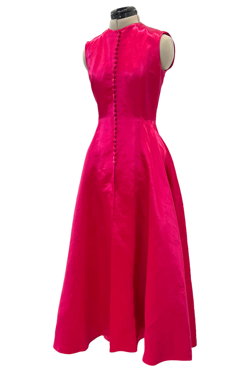 Spectacular Spring 2015 Christian Dior by Raf Simons Runway Brilliant Pink Gillet Vest Dress Coat