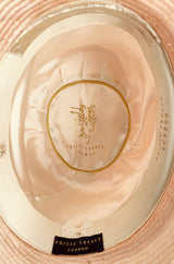 Bespoke 2001-2006 Philip Treacy Haute Couture Parasisal Straw Hat w Handmade Curl Detail