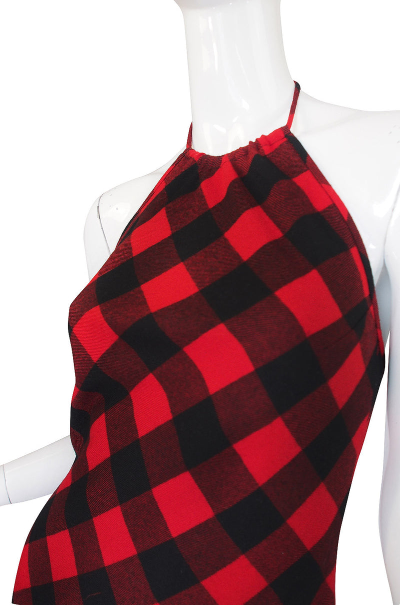 lauren ralph lauren plaid crinkle georgette halter dress Ralph Lauren Plaid Crinkle Georgette Strapless Gown In Blue Multi - 35% Off