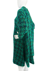 Fabulous 1960s Sybil Connolly Green Mohair Swing Coat