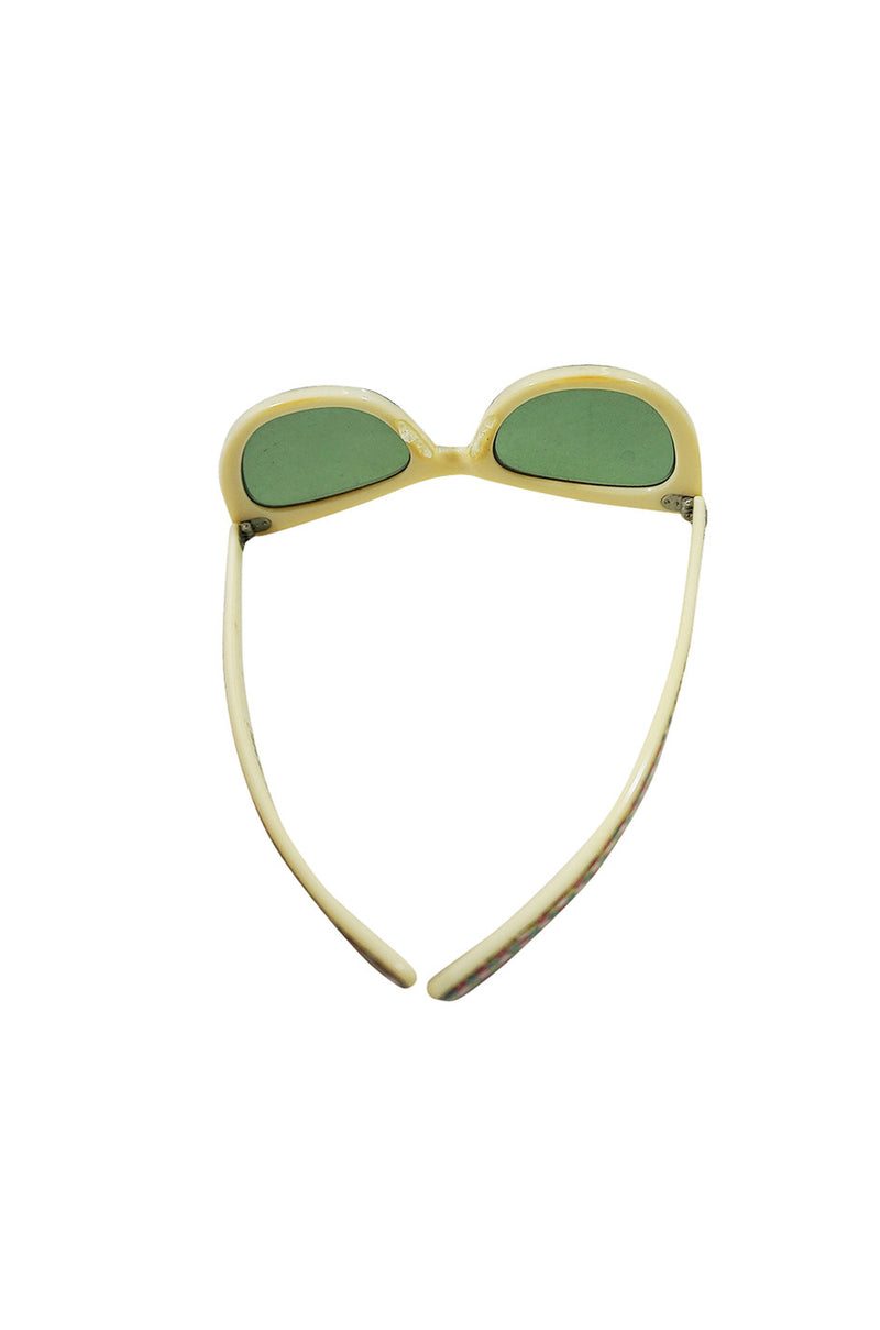 c1953-1955 Rare Claire McCardell Metallic Check Sunglasses