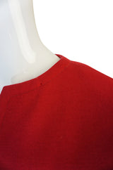 Treasure Item - c1973 Red Knit Wool Dress & Belt from Saks