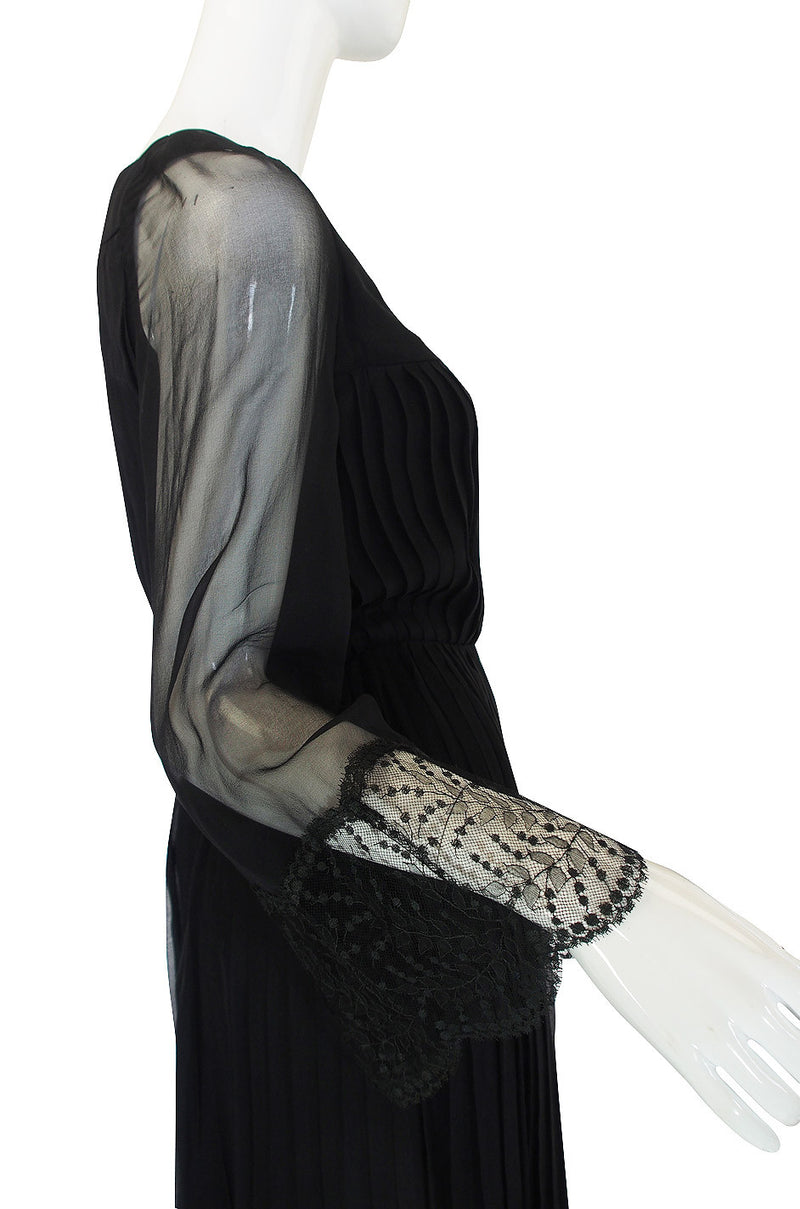 Rare 1960s Silk and Lace Jean Louis Dress