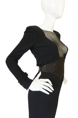 c2014 Hedi Slimane for Saint Laurent Lace & Leather Dress