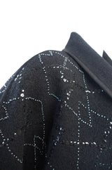 1970s Sequin Wool Yves Saint Laurent Jacket