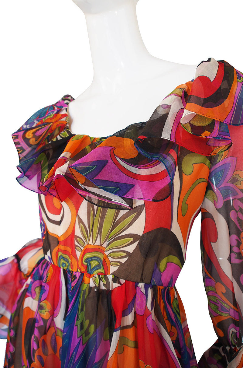 1960s Silk Oscar de la Renta Dress