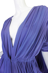 c1976 Rare Halston Draped Goddess Jersey Gown