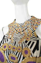 Recent Metallic Embroidery Manish Arora Dress