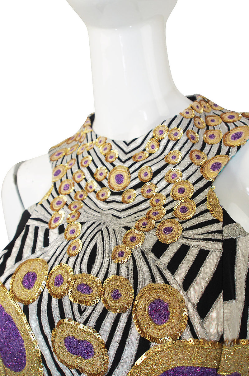Recent Metallic Embroidery Manish Arora Dress