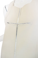 Recent Chado Ralph Rucci Silver & White Dress