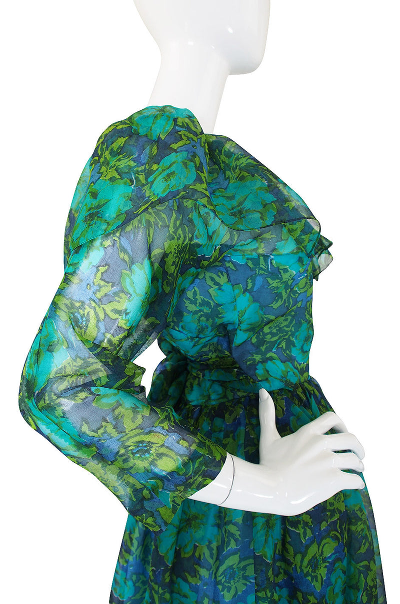 1960s Bonnie Cashin for Dorian Silk Chiffon Gown