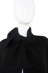 1970s Valentino Knit Cape withTie Neck