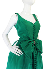 Spectacular 1960s Emerald Green Full Skirt Mini Dress