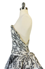 Mid 60s-early 1970s Louis Feraud Couture Cotton BallGown