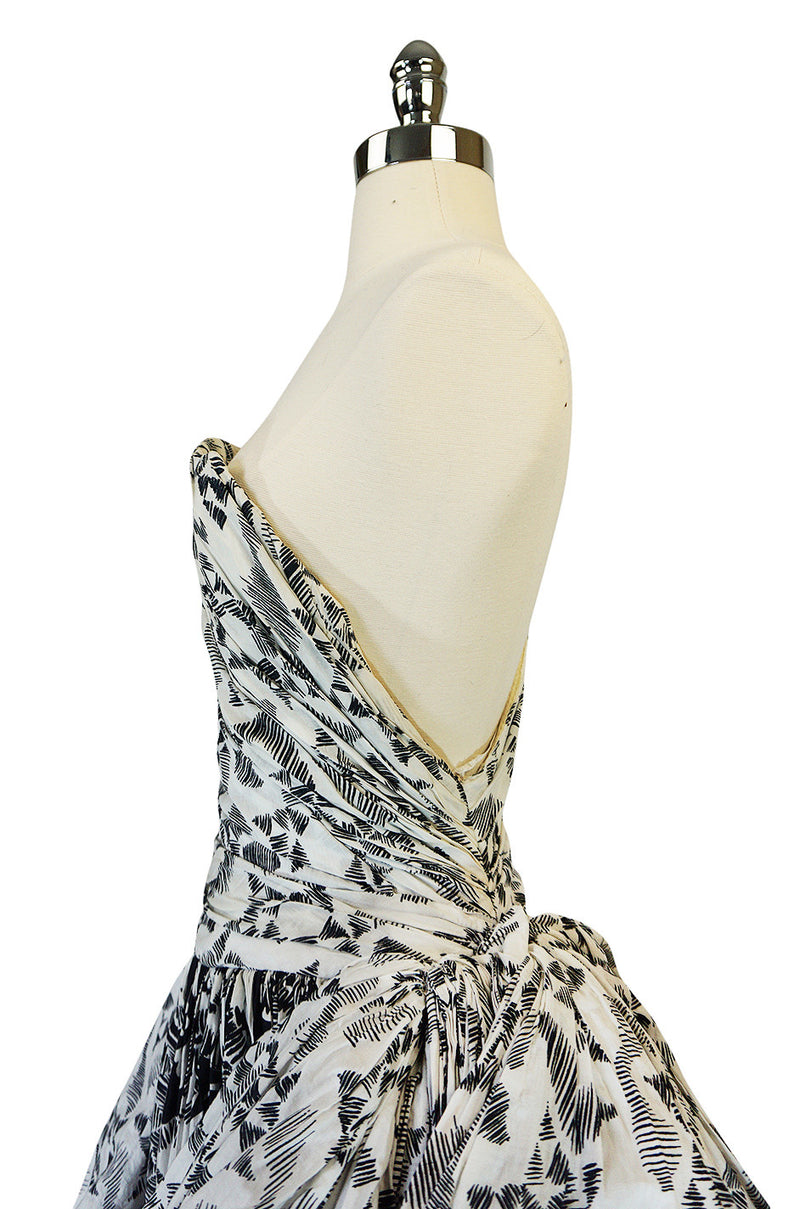 Mid 60s-early 1970s Louis Feraud Couture Cotton BallGown