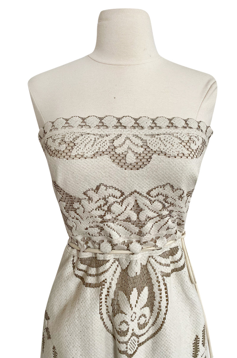Spring 2012 Valentino Prettiest Strapless Cotton Lace Dress